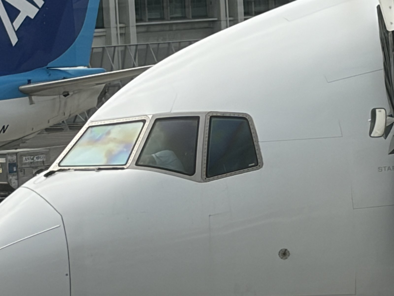 搭乗口から見た機首